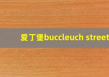 爱丁堡buccleuch street